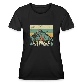 Embrace the detours - Women's Functional T-Shirt - black - Front - AI Model Female 172 light (172cm)