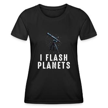 Space Photography Stargazing Telescope Astronomy - Women's Functional T-Shirt - black - Front - AI Model Female 172 light (172cm)