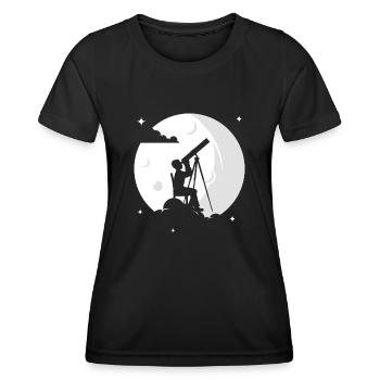 Space Photography Stargazing Telescope Astronomy - Women's Functional T-Shirt - black - Front - AI Model Female 172 light (172cm)