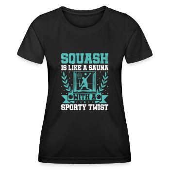 Squash Player Squash Tennis Player Raquetball Spor - Women's Functional T-Shirt - black - Front - AI Model Female 172 light (172cm)