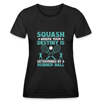 Squash Player Squash Tennis Player Raquetball Spor - Women's Functional T-Shirt - black - Front - AI Model Female 172 light (172cm)