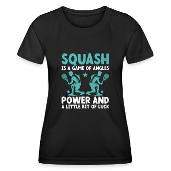 Squash Player Squash Tennis Player Raquetball Spor - Women's Functional T-Shirt - black - Front - AI Model Female 172 light (172cm)