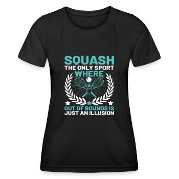 Squash Player Squash Tennis Player Raquetball Spor - Women's Functional T-Shirt - black - Front - AI Model Female 172 light (172cm)