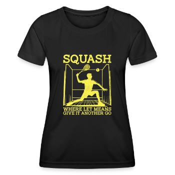 Squash Player Squash Tennis Player Raquetball Spor - Women's Functional T-Shirt - black - Front - AI Model Female 172 light (172cm)