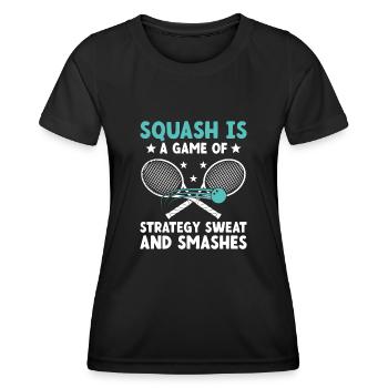 Squash Player Squash Tennis Player Raquetball Spor - Women's Functional T-Shirt - black - Front - AI Model Female 172 light (172cm)