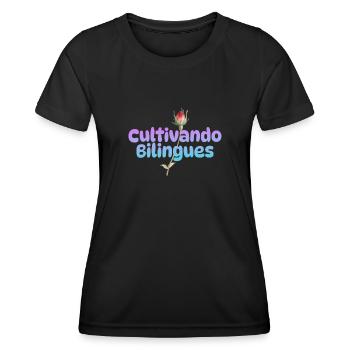 Cultivando Bilingües Spanish Teacher Apparel - Women's Functional T-Shirt - black - Front - AI Model Female 172 light (172cm)