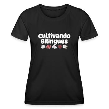 Cultivando Bilingües Spanish Teacher Apparel - Women's Functional T-Shirt - black - Front - AI Model Female 172 light (172cm)