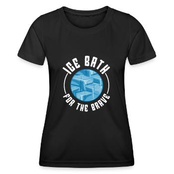 Bain de glace à l’eau glacée pour l’idée cadeau courageuse - T-shirt sport Femme - noir - Devant - AI Model Female 172 light (172cm)