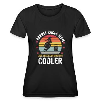 Barrel Racer Mama Lustige Barrel Racing Frauen Mutter - Frauen Funktions-T-Shirt - Schwarz - Vorne - AI Model Female 172 light (172cm)