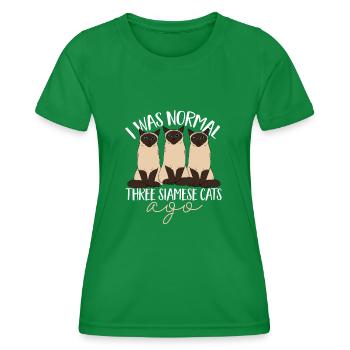 Siamkatze - Frauen Funktions-T-Shirt - Kelly Green - Vorne - AI Model Female 172 dark (172cm)