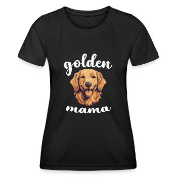 Golden Retriever Mama Mutter Hund Haustier - Frauen Funktions-T-Shirt - Schwarz - Vorne - AI Model Female 172 light (172cm)