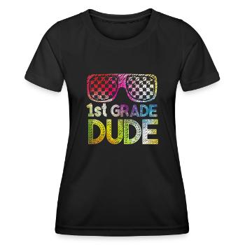 Kindergarten Teacher Funny Student 1st Graduation - Women's Functional T-Shirt - black - Front - AI Model Female 172 light (172cm)