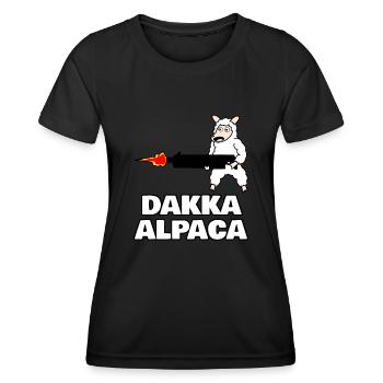 Dakka Alpaca - Frauen Funktions-T-Shirt - Schwarz - Vorne - AI Model Female 172 light (172cm)