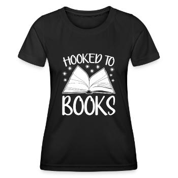 Books Book Read Bookworm Reading - Women's Functional T-Shirt - black - Front - AI Model Female 172 light (172cm)