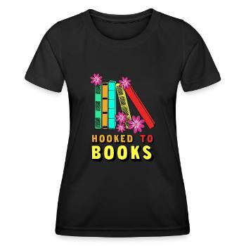 Book Read Books Bookworm Reading - Women's Functional T-Shirt - black - Front - AI Model Female 172 light (172cm)