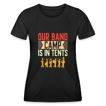 Marching Band Sayings Funny Marching Instruments - Women's Functional T-Shirt - black - Front - AI Model Female 172 light (172cm)