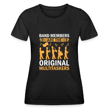 Blaskapelle Sprüche Lustige Marschinstrumente - Frauen Funktions-T-Shirt - Schwarz - Vorne - AI Model Female 172 light (172cm)