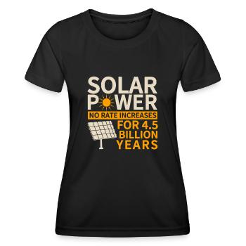 Solar Panel Solar Energy Solar Power - Women's Functional T-Shirt - black - Front - AI Model Female 172 light (172cm)
