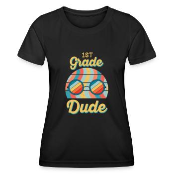 Kindergarten Teacher Funny Student 1st Graduation - Women's Functional T-Shirt - black - Front - AI Model Female 172 light (172cm)