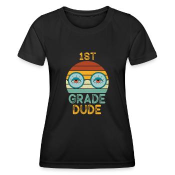 Professeur de maternelle Drôle Étudiant 1er Diplôme - T-shirt sport Femme - noir - Devant - AI Model Female 172 light (172cm)
