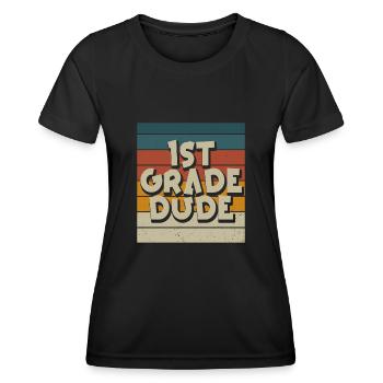 Kindergarten Teacher Funny Student 1st Graduation - Women's Functional T-Shirt - black - Front - AI Model Female 172 light (172cm)
