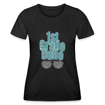 Kindergarten Teacher Funny Student 1st Graduation - Women's Functional T-Shirt - black - Front - AI Model Female 172 light (172cm)