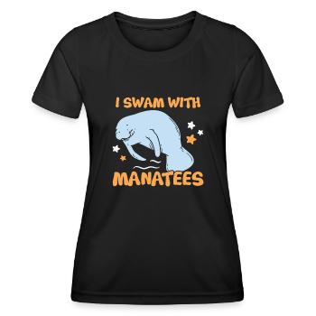 Ich Schwamm Mit Seekühen Wassertiere Seekühe - Frauen Funktions-T-Shirt - Schwarz - Vorne - AI Model Female 172 light (172cm)