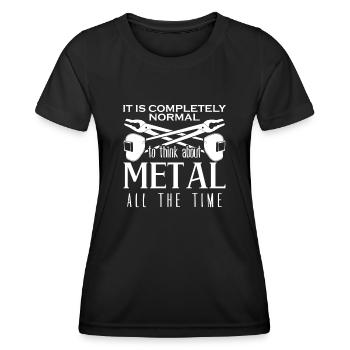 Metal Work Blacksmith Welder Metalworker - Women's Functional T-Shirt - black - Front - AI Model Female 172 light (172cm)