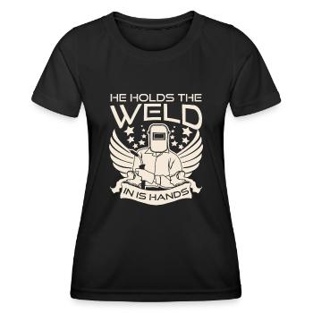 Welder Blacksmith Metalworker Metal Work - Women's Functional T-Shirt - black - Front - AI Model Female 172 light (172cm)