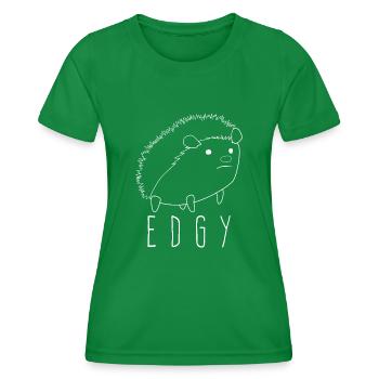 Hedgehog Edgy Hedgehogs - Frauen Funktions-T-Shirt - Kelly Green - Vorne - AI Model Female 172 dark (172cm)