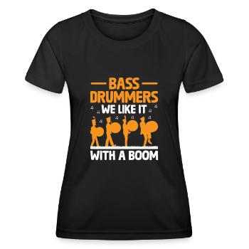 Marching Band Sayings Funny Marching Instruments - Women's Functional T-Shirt - black - Front - AI Model Female 172 light (172cm)
