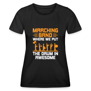 Blaskapelle Sprüche Lustige Marschinstrumente - Frauen Funktions-T-Shirt - Schwarz - Vorne - AI Model Female 172 light (172cm)