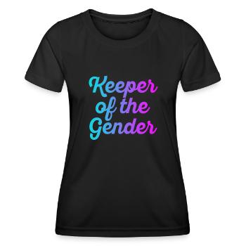 Hüter des Geschlechts - Frauen Funktions-T-Shirt - Schwarz - Vorne - AI Model Female 172 light (172cm)