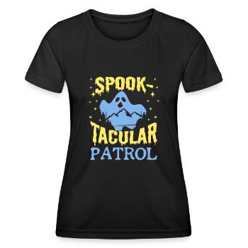 Paranormal Ghost Hunter Spook-Tacular patrouille cadeau - T-shirt sport Femme - noir - Devant - AI Model Female 172 light (172cm)