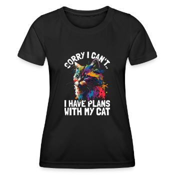 Entschuldigung, ich kann nicht - Frauen Funktions-T-Shirt - Schwarz - Vorne - AI Model Female 172 light (172cm)