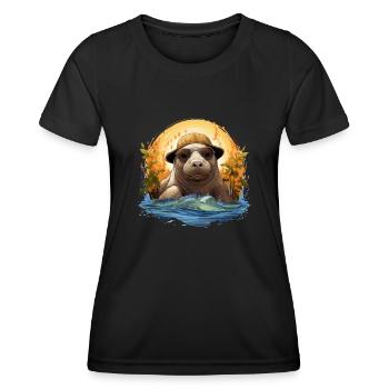 Rettet Die Seekühe Wassertiere Seekühe - Frauen Funktions-T-Shirt - Schwarz - Vorne - AI Model Female 172 light (172cm)