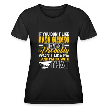 Hang Gliding I Like Hang Gliding - Women's Functional T-Shirt - black - Front - AI Model Female 172 light (172cm)