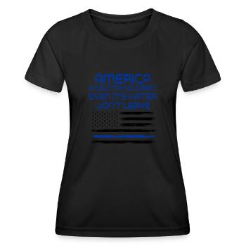 America A Country So Great US Patriotic - Women's Functional T-Shirt - black - Front - AI Model Female 172 light (172cm)