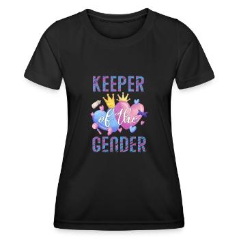 Hüter des Geschlechts - Frauen Funktions-T-Shirt - Schwarz - Vorne - AI Model Female 172 light (172cm)