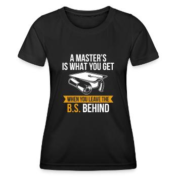 Master's Degree Studium Master Abschluss - Frauen Funktions-T-Shirt - Schwarz - Vorne - AI Model Female 172 light (172cm)