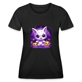 Costume d'Halloween pour chat Kawaii pour les - T-shirt sport Femme - noir - Devant - AI Model Female 172 light (172cm)