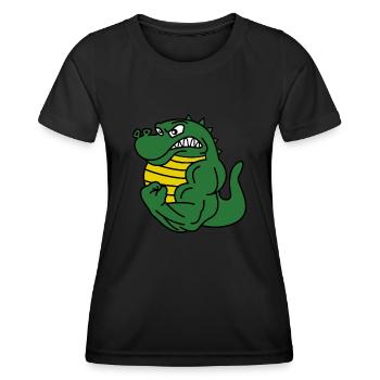 Bodybuilding Alligator - Frauen Funktions-T-Shirt - Schwarz - Vorne - AI Model Female 172 light (172cm)