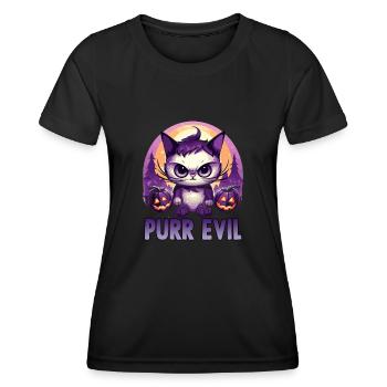 Kawaii Cat Costume Halloween Party Costume Cats - Women's Functional T-Shirt - black - Front - AI Model Female 172 light (172cm)