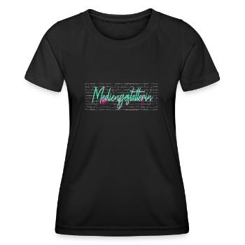Designer Abschluss-Geschenk Mediengestalterin - Frauen Funktions-T-Shirt - Schwarz - Vorne - AI Model Female 172 light (172cm)