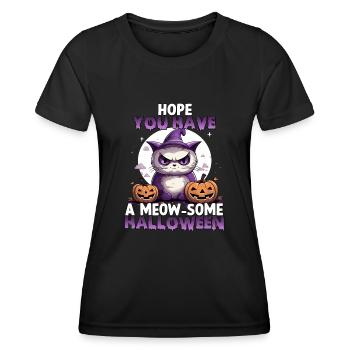 Grumpy cats Halloween costume cats - Women's Functional T-Shirt - black - Front - AI Model Female 172 light (172cm)
