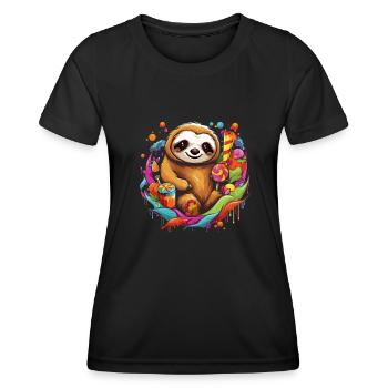 Süßes Candy Faultier Halloween Kostüm Einschulung - Frauen Funktions-T-Shirt - Schwarz - Vorne - AI Model Female 172 light (172cm)