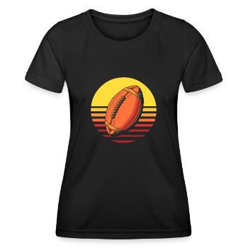 American Football - Frauen Funktions-T-Shirt - Schwarz - Vorne - AI Model Female 172 light (172cm)