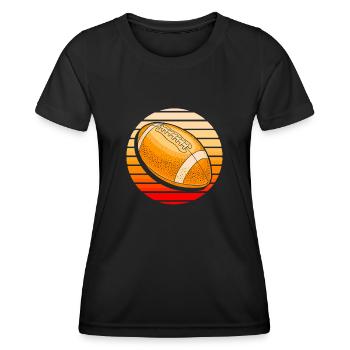 American Football - Frauen Funktions-T-Shirt - Schwarz - Vorne - AI Model Female 172 light (172cm)