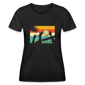 Volleyball Volleyballer - Frauen Funktions-T-Shirt - Schwarz - Vorne - AI Model Female 172 light (172cm)