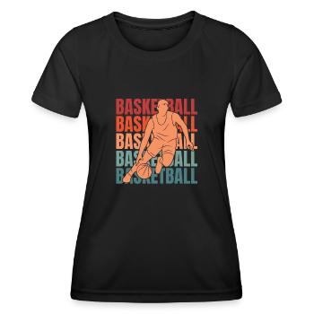 Basketball Basketballer - Frauen Funktions-T-Shirt - Schwarz - Vorne - AI Model Female 172 light (172cm)